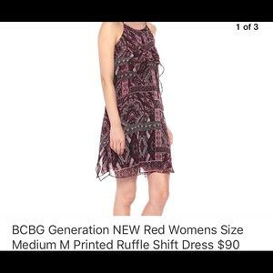 BCBG Generation Ruffle Shift Dress NWT sz M